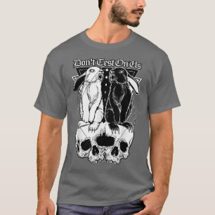 Konstruktion för kaninkaner i måne nattetid himlar t shirt