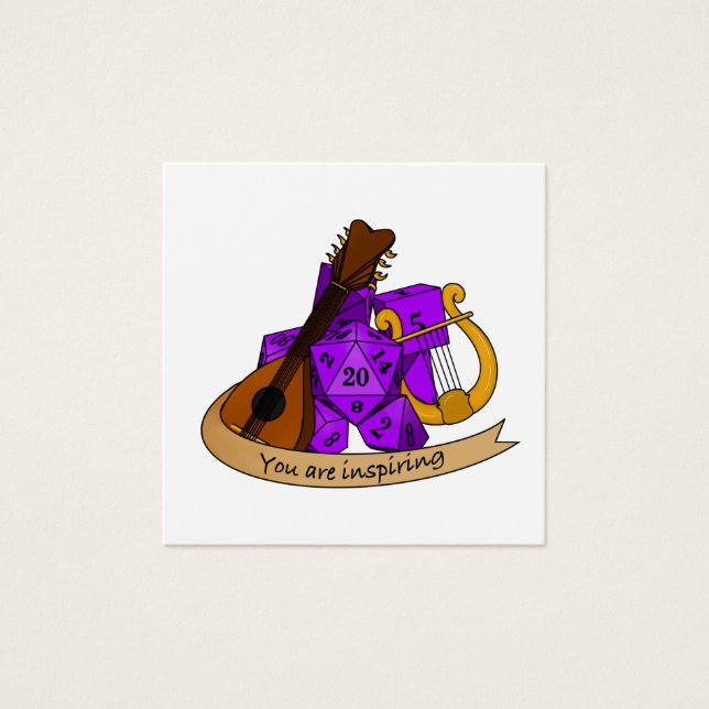 Konstruktion för kortplatta fyrkantigt visitkort (Framsida)