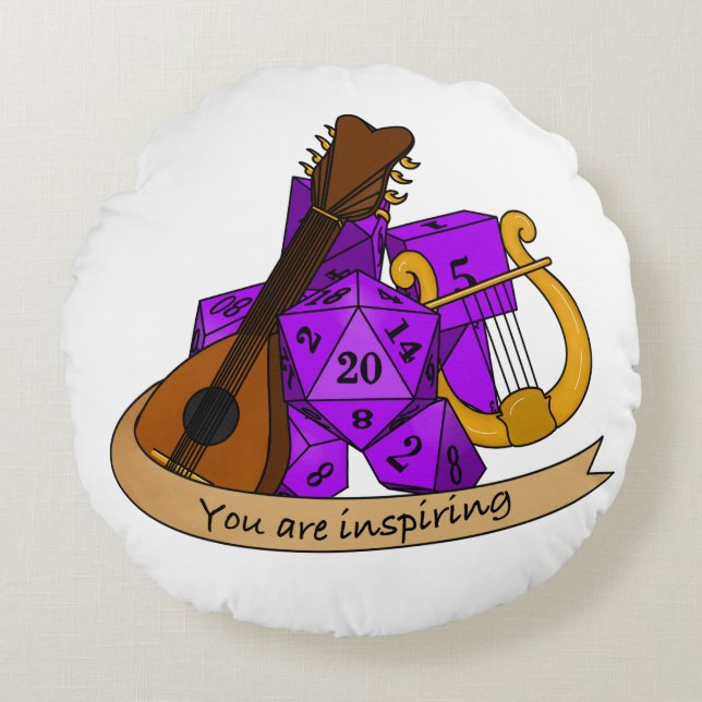 Konstruktion för kortplatta rund kudde (Framsidan)