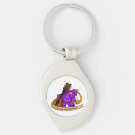 Konstruktion för kortplatta swirl silverfärgad nyckelring