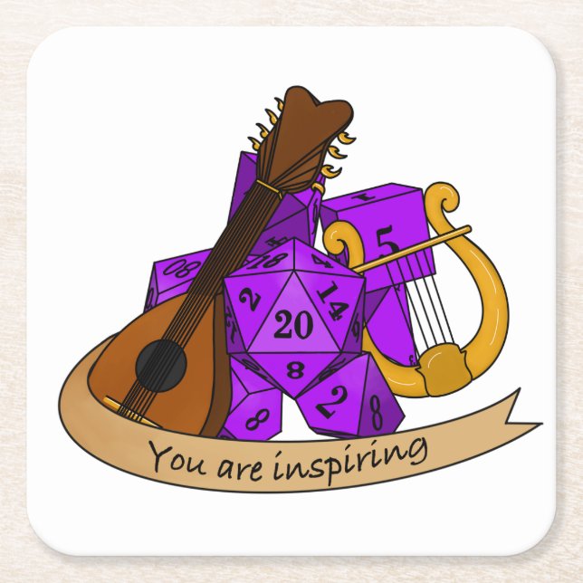 Konstruktion för kortplatta underlägg papper kvadrat (Framsidan)