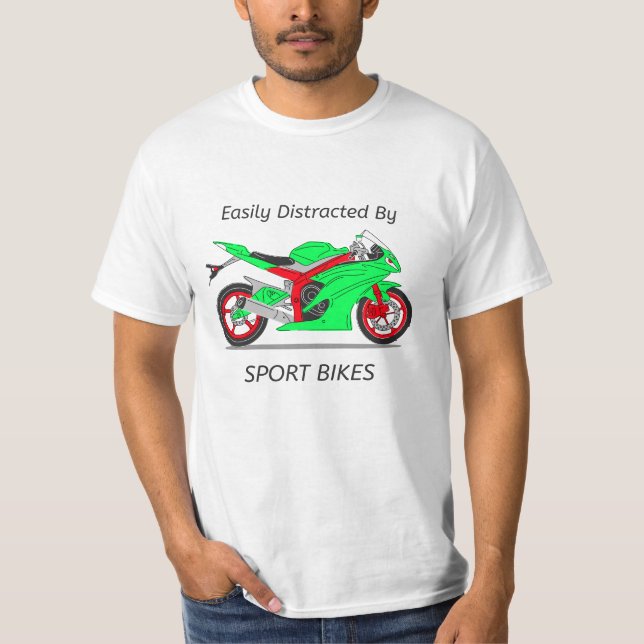 Konstruktion för "lätt spridd av sportbikes" t shirt (Framsida)