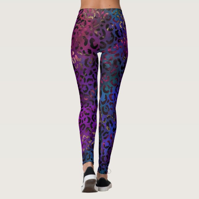 Konstruktion för Leopard Paint Series 16 Leggings (Baksida)