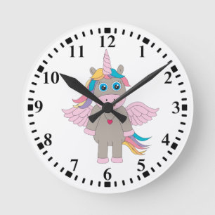 Konstruktion för ljuddämpande Unicorn Rund Klocka