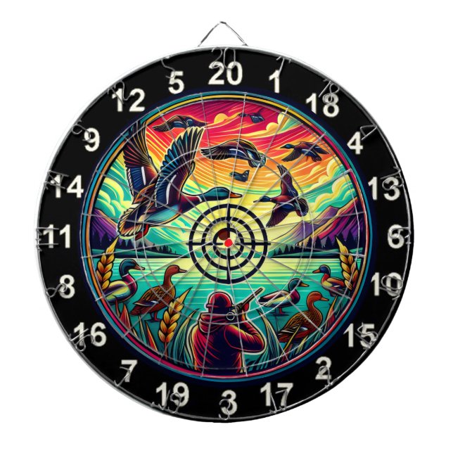 Konstruktion för måltavla för vattenfåglar darttavla (Framsidan)