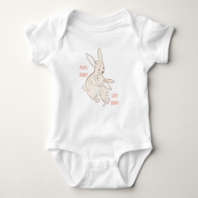 Konstruktion för mamma och Baby T Shirt (Framsida)