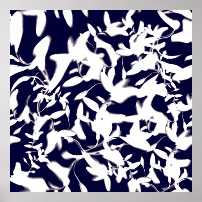 Konstruktion för marin och vit färg mönster tillve poster (Framsidan)