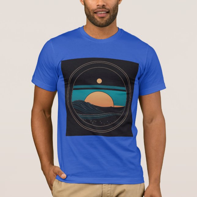 Konstruktion för minsta Logotyp för havsvåg i Mont T Shirt (Framsida)