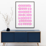 Konstruktion för nukleär Rosa - moderna geometrisk Poster<br><div class="desc">En roligt och en skarp geometrisk design poster av halvcirklar i rosan.</div>