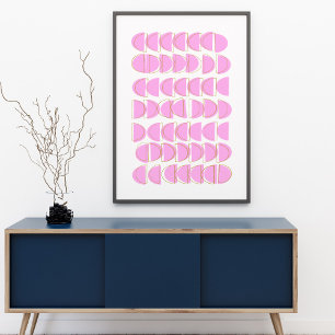 Konstruktion för nukleär Rosa - moderna geometrisk Poster
