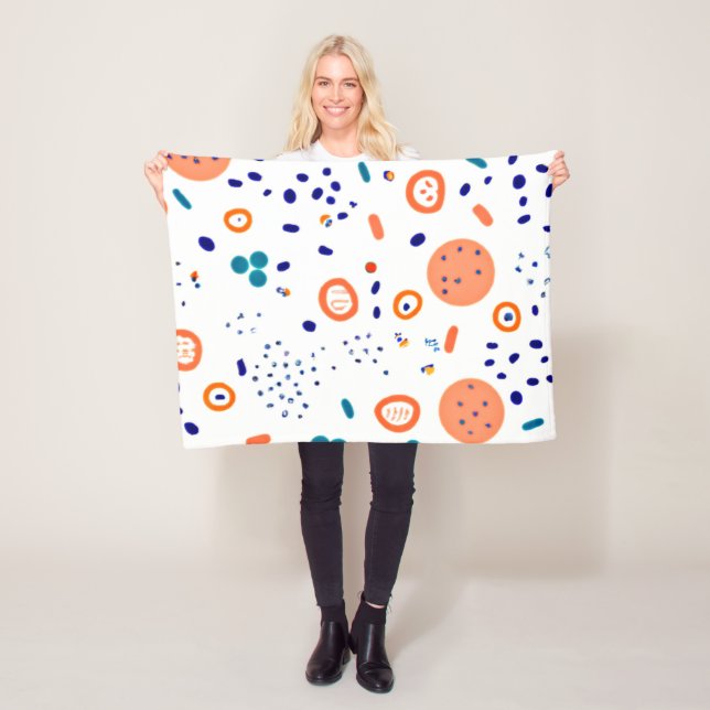 Konstruktion för orange Stil Mönster Fleecefilt (På plats)