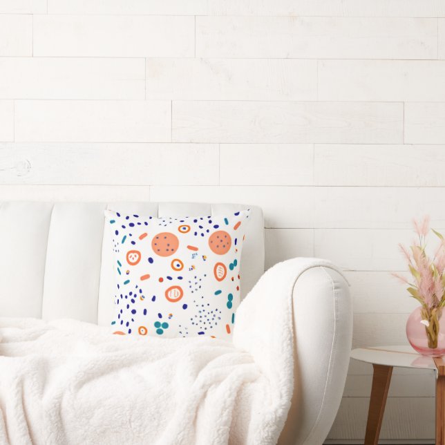 Konstruktion för orange Stil Mönster Kudde (Soffa)