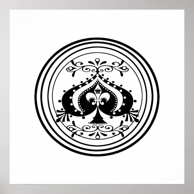 Konstruktion för Ornate Poker Poster (Framsidan)