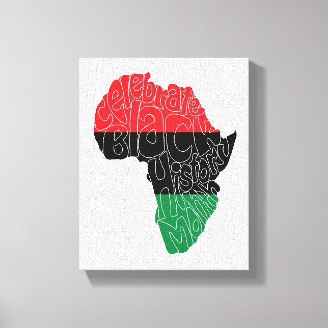 Konstruktion för Pan African Flagga Black History  Canvastryck (Framsida)