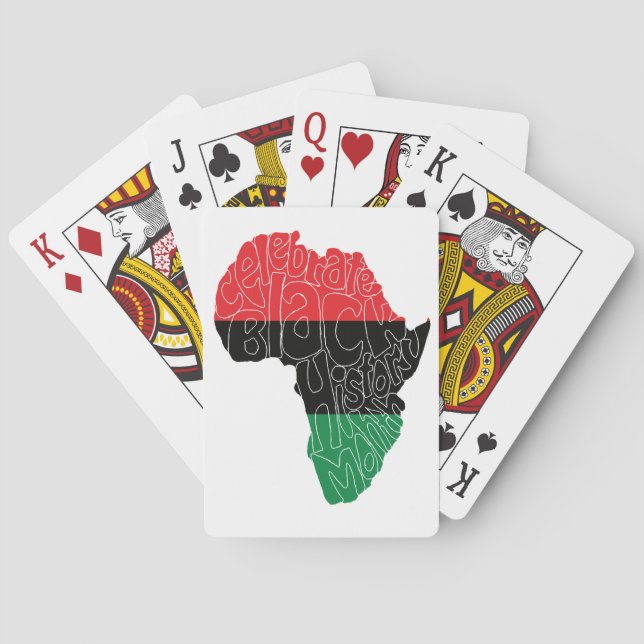 Konstruktion för Pan African Flagga Black History  Casinokort (Baksidan)