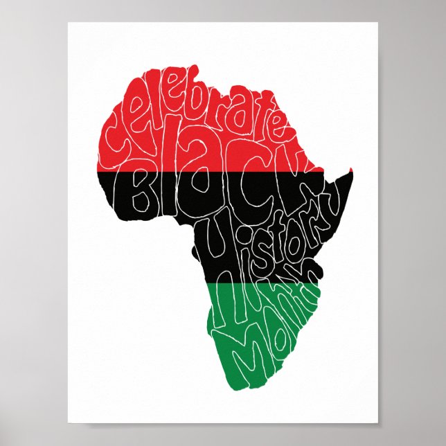 Konstruktion för Pan African Flagga Black History  Poster (Framsidan)