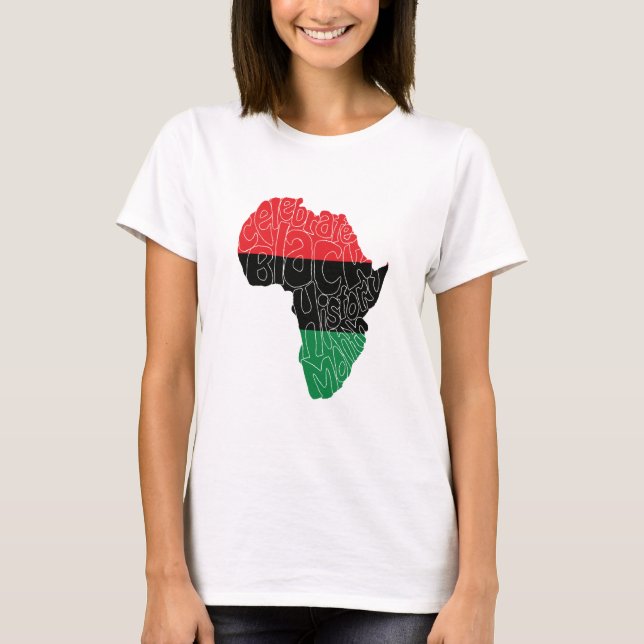 Konstruktion för Pan African Flagga Black History  T Shirt (Framsida)