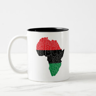 Konstruktion för Pan African Flagga Black History Två-Tonad Mugg