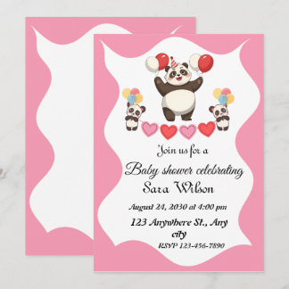 Konstruktion för pandematerade babyduschinbjudning inbjudningar
