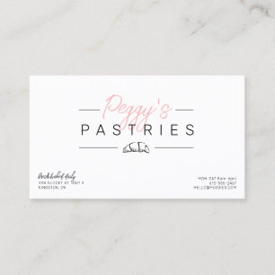 Konstruktion för pastrie bakery logotyp affärskort visitkort