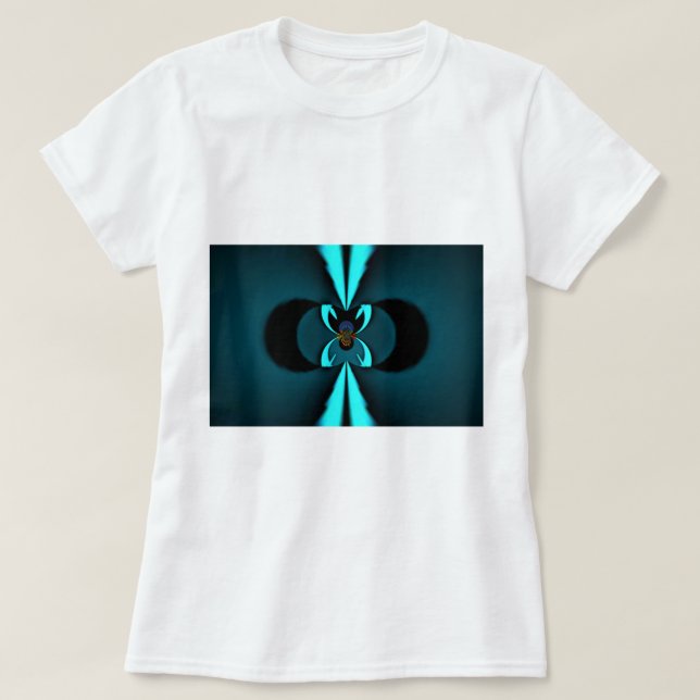 Konstruktion för skärande cyan och svart vektor i  tee shirt (Design framsida)