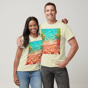 Konstruktion för Snäckor med Sol-kyld Beach T Shirt