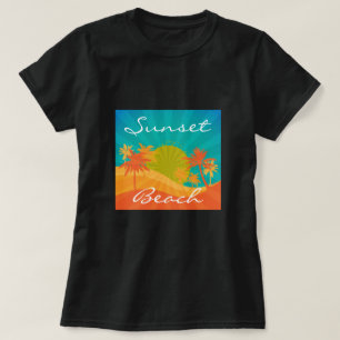 Konstruktion för soluppslitsslogan för tropisk sur t shirt