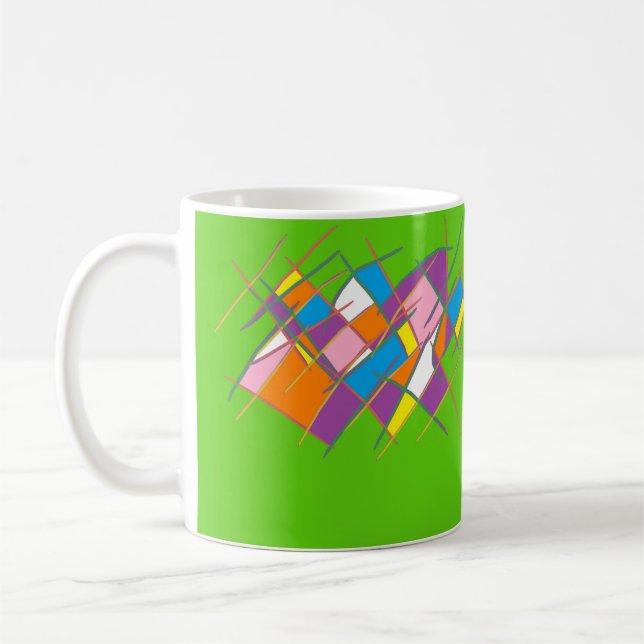 Konstruktion för stänk med flera färger i Bright g Kaffemugg (Vänster)