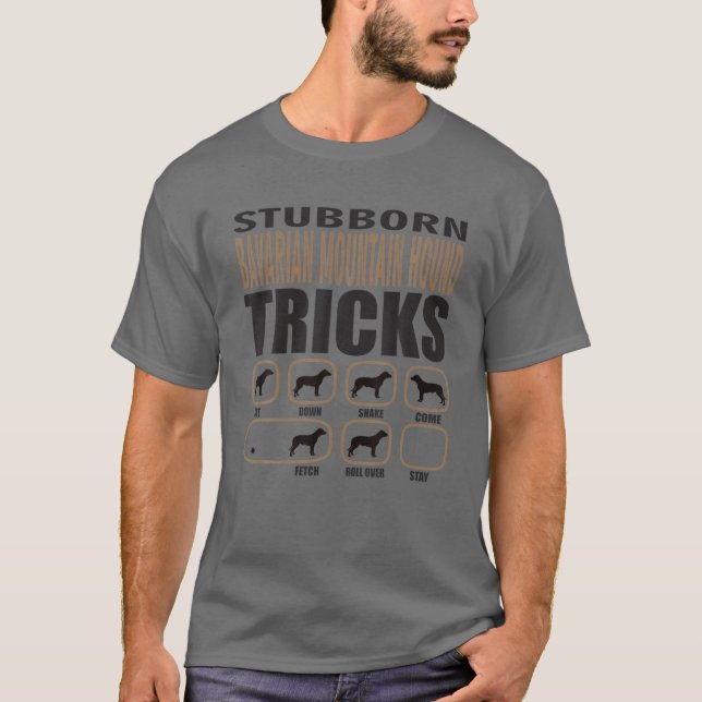 Konstruktion för stubborn bayerska bergshund t shirt (Framsida)