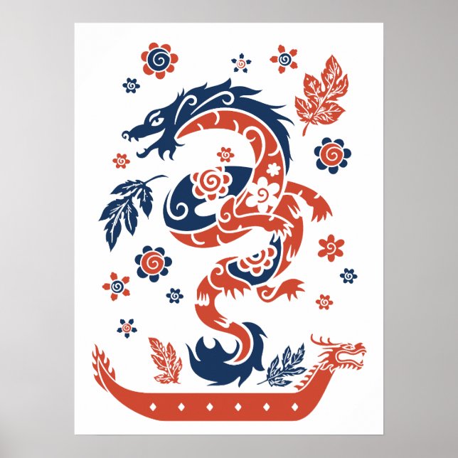 Konstruktion för Tävla av Dragon Boat Poster (Framsidan)