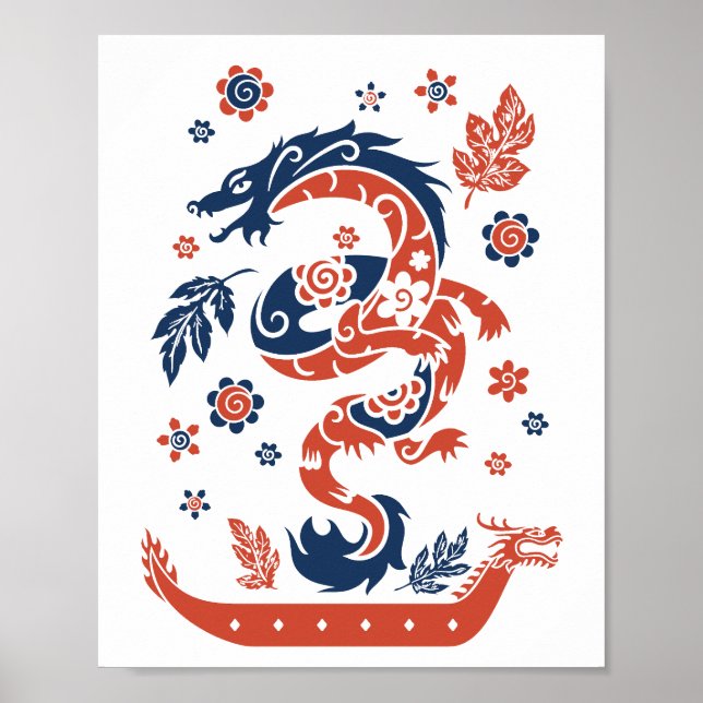 Konstruktion för Tävla av Dragon Boat Poster (Framsidan)