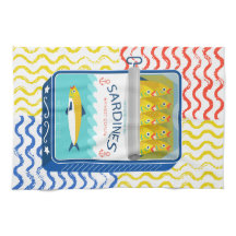 Konstruktion för tea Towel Eclectic Sardines