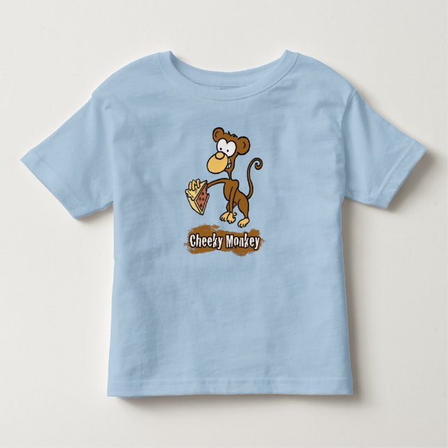 Konstruktion för Tecknaden Cheeky Monkey T Shirt (Framsida)