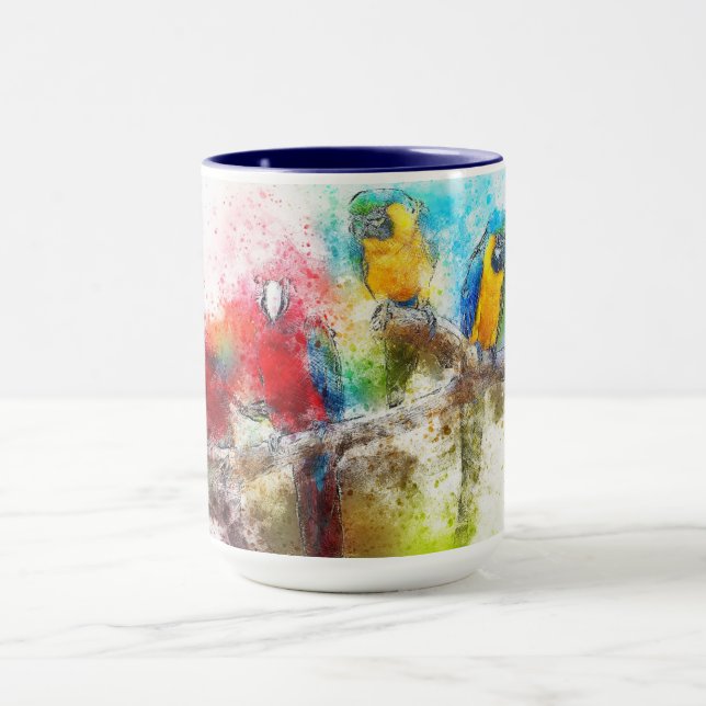 Konstruktion för tropisk parrot mugg (Center)