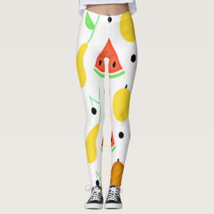 Konstruktion för tropiska frukter Mönster Leggings