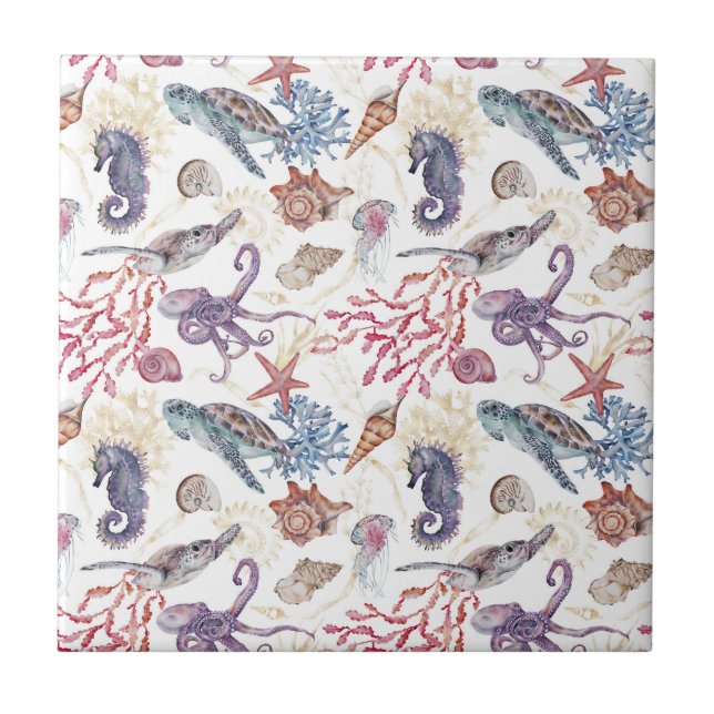 Konstruktion för undervattensfärgssammansättning S Kakelplatta (Framsidan)