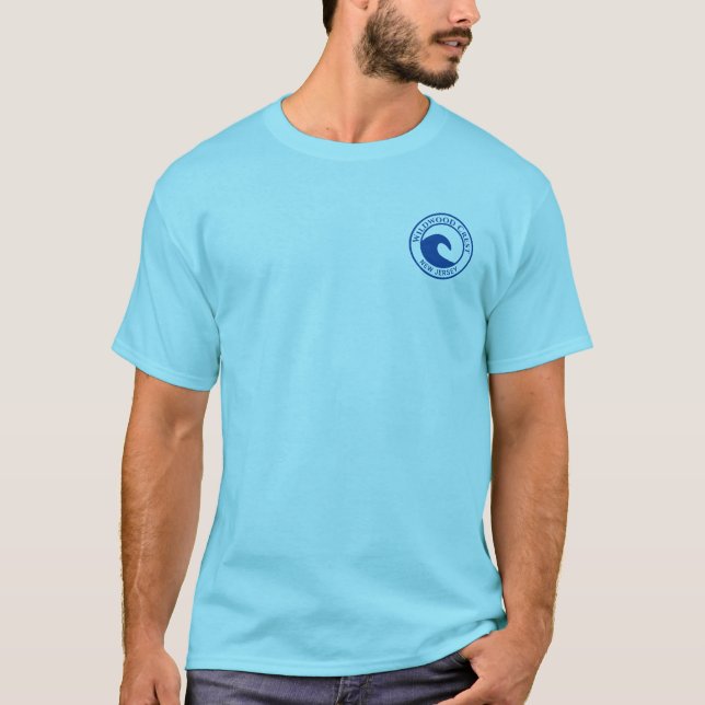 Konstruktion för Vapensköld av vildvirke Blåhavsvå T Shirt (Framsida)
