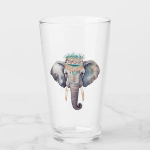 Konstruktion för vattenfärgen hippie elephant glaskopp