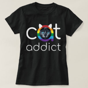 Konstruktion för vit regnbåge, blå Ögon T Shirt