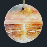Konstruktion för Watercolor Beach Series 1 Julgransprydnad Keramik<br><div class="desc">Watercolor Beach kan ge perfekten till stranden älskare. Ta en titt på alla vackra presenter,  som omsluter pappra papper och vävnadspapper som kan användas för att frigöra sidor och ge ge gåvor.</div>
