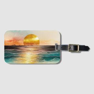 Konstruktion för Watercolor Beach Series 3 Bagagebricka
