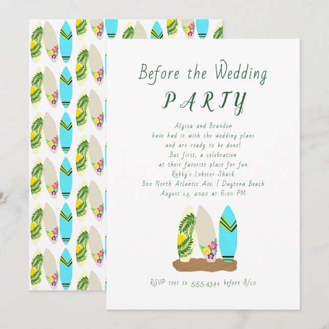 Konstruktion före bröllopsinbjudan inbjudningar (Fram/baksida)