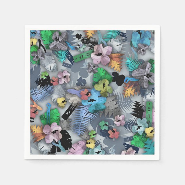 Konstruktion Hawaiianskt tryck för elektriker Pappersservett (Framsidan)