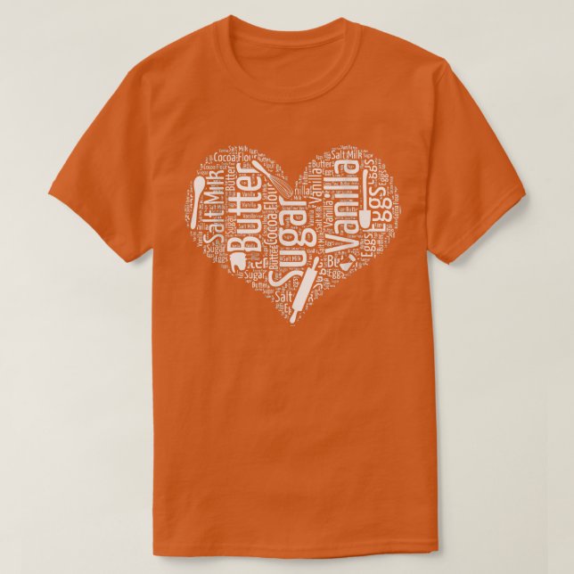 Konstruktion Ingredienser Utensils Heart T- Shirt T (Design framsida)