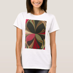 Konstruktion med flytande Linjer-utskrift T Shirt