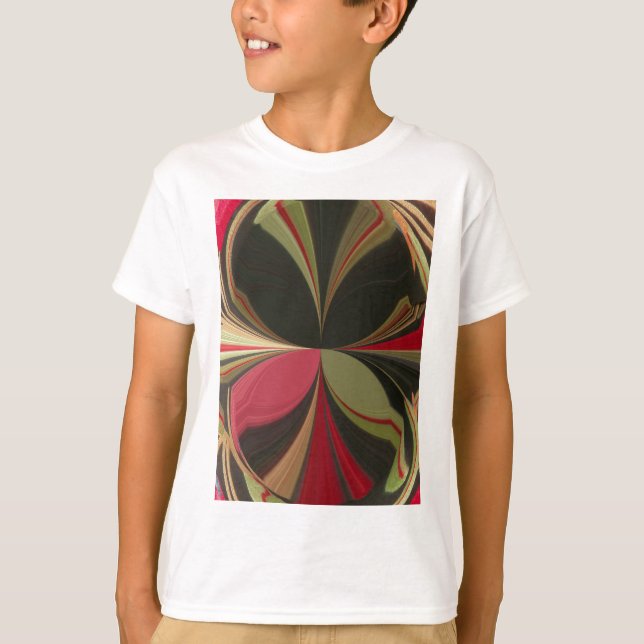 Konstruktion med flytande Linjer-utskrift T-shirt (Framsida)
