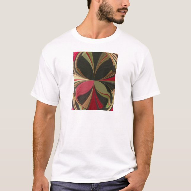 Konstruktion med flytande Linjer-utskrift Tee (Framsida)