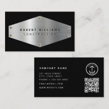 Konstruktion Metall QR-kod Svart Metallisk Silver
