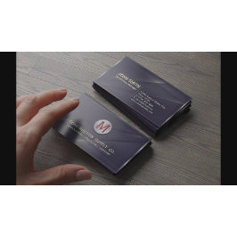 Konstruktion Metallram Monogram Svart Metall Visitkort
