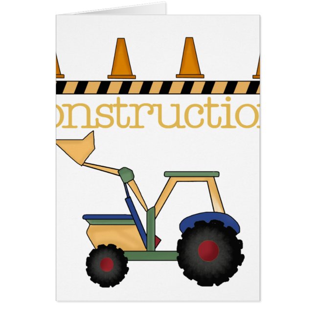 Konstruktion ösregnar laddaren hälsningskort (Framsidan)